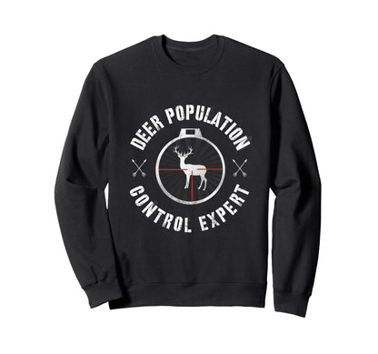 Hunting Season Deer Population Sweatshirt - Minimalist Print Men Women - T-Shirt, Sweatshirt, Hoodie