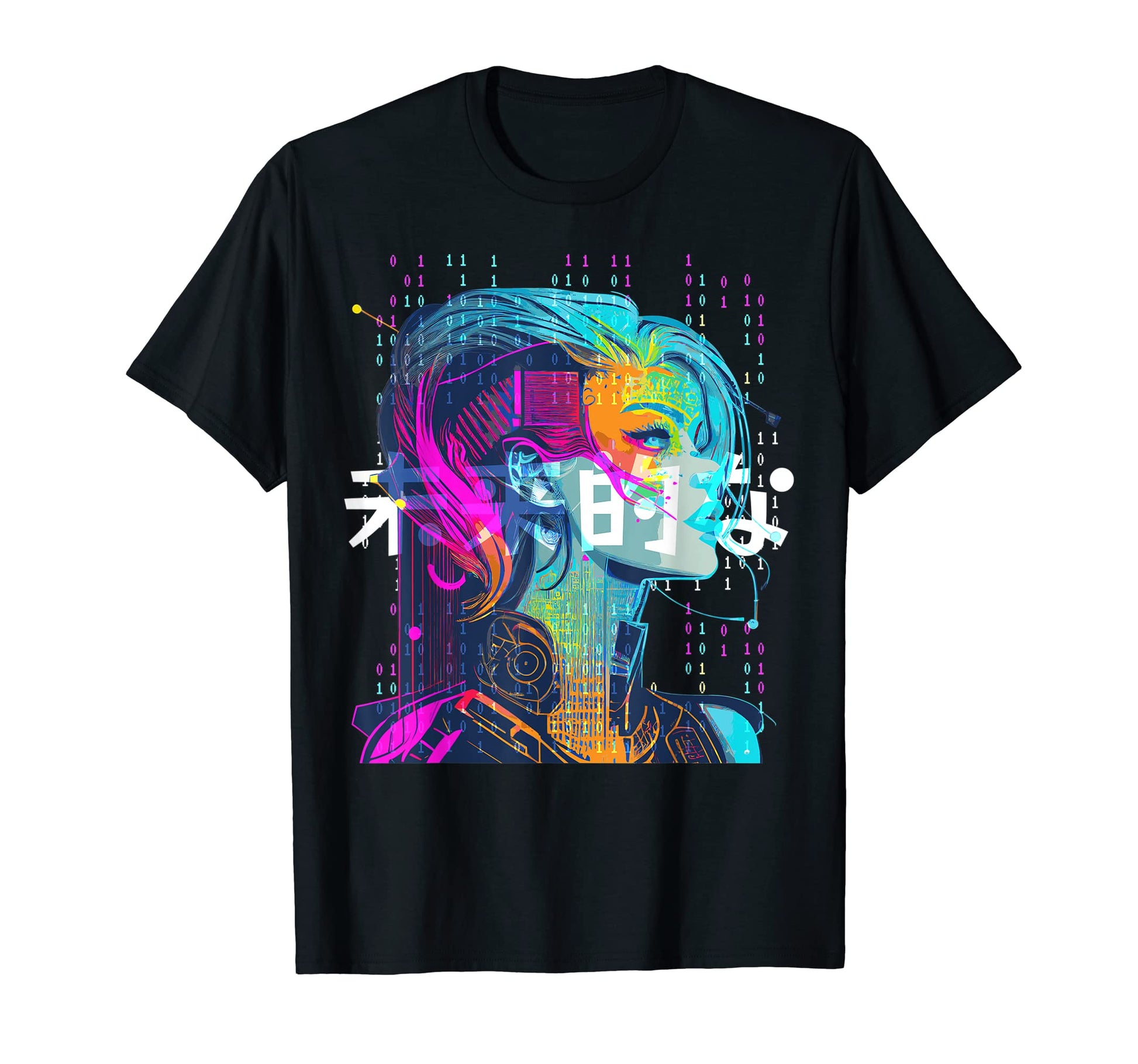 Binary Cyberpop Japanese Futurism T-Shirt - Novelty Apparel for Adults - T-Shirt, Sweatshirt, Hoodie