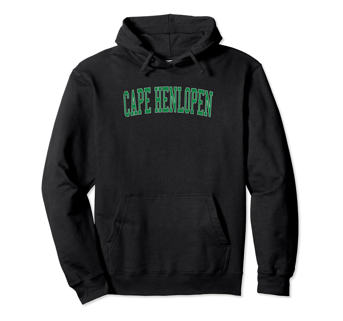 Cape Henlopen Distressed Green Varsity Hoodie - Unique Graphic Men Women - T-Shirt, Sweatshirt, Hoodie