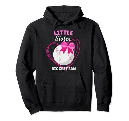 Proud Baseball Sister Sister Hoodie - Casual Everyday Wear Men Women - T-Shirt, Sweatshirt, Hoodie