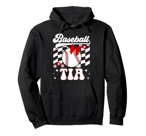 Baseball Tia Groovy Tia Baseball Player Hoodie - Trendy Graphic Men Women - T-Shirt, Sweatshirt, Hoodie