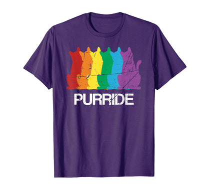 Gay Pride Cat Purride Lgbt Awareness T-Shirt - Trendy Graphic Unisex - T-Shirt, Sweatshirt, Hoodie