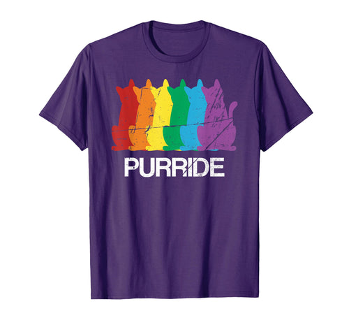 Gay Pride Cat Purride Lgbt Awareness T-Shirt - Trendy Graphic Unisex - T-Shirt, Sweatshirt, Hoodie