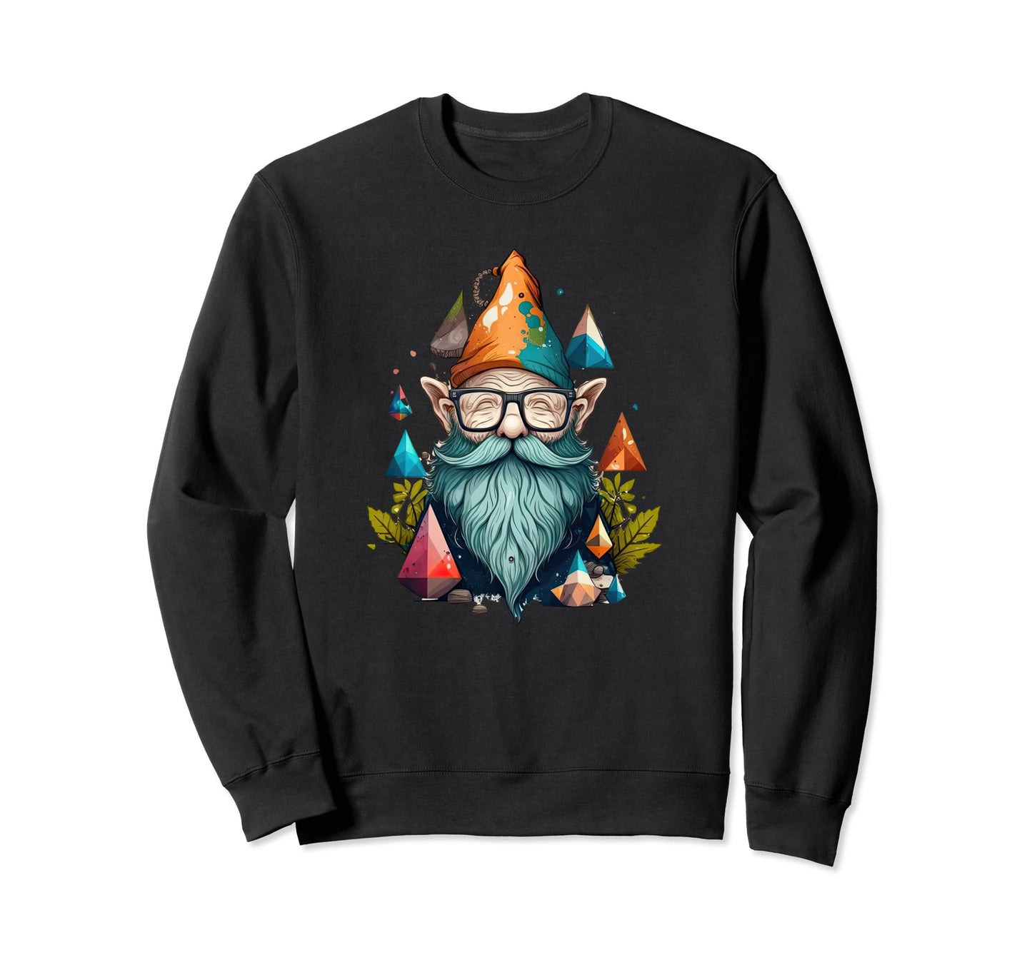 Gnome And Funny Gnome Hippie Sweatshirt - Casual Everyday Wear Unisex - T-Shirt, Sweatshirt, Hoodie