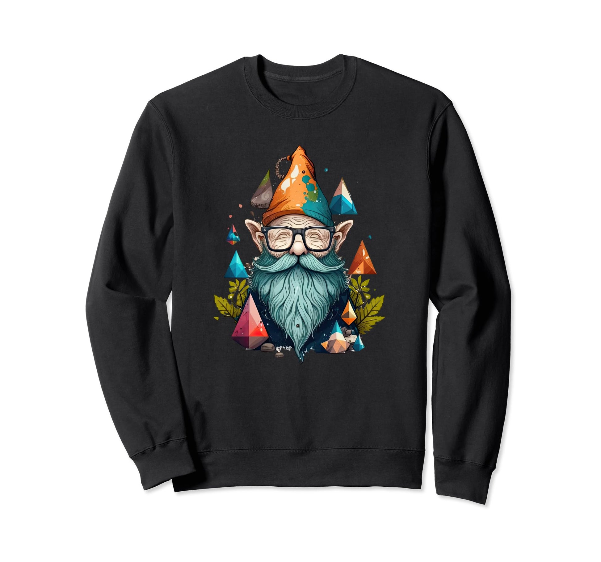 Gnome And Funny Gnome Hippie Sweatshirt - Casual Everyday Wear Unisex - T-Shirt, Sweatshirt, Hoodie