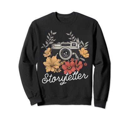 Photographer Storyteller Camera Sweatshirt - Streetwear Style for Adults - T-Shirt, Sweatshirt, Hoodie
