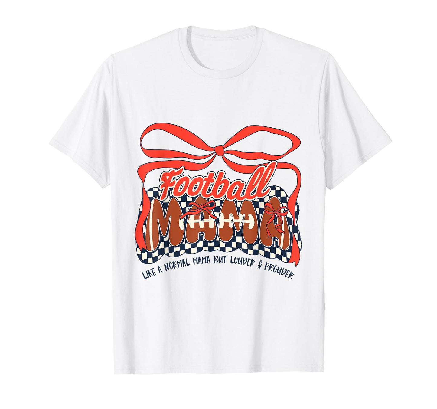 Football Mom Game Day Checkered T-Shirt - Unique Graphic for Adults - T-Shirt, Sweatshirt, Hoodie