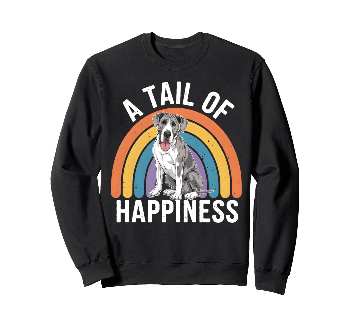 Tail Happiness Great Dane Dog Sweatshirt - Minimalist Print Men Women - T-Shirt, Sweatshirt, Hoodie