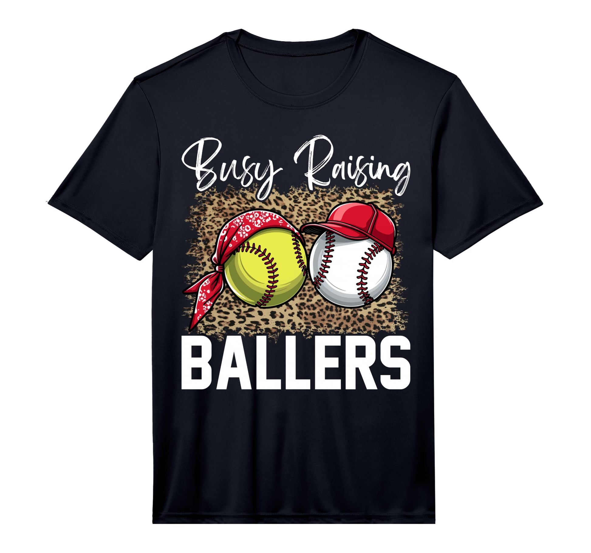 Mens Leopard Busy Raising Ballers T-Shirt - Streetwear Style for Adults - T-Shirt, Sweatshirt, Hoodie