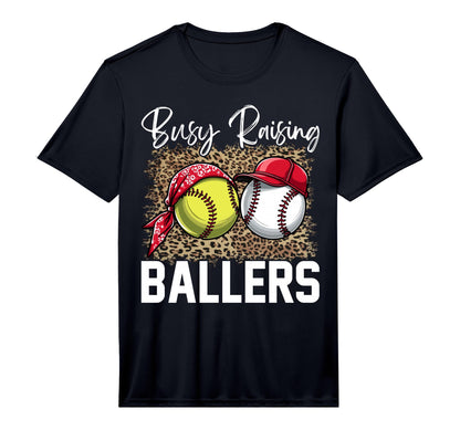 Mens Leopard Busy Raising Ballers T-Shirt - Streetwear Style for Adults - T-Shirt, Sweatshirt, Hoodie