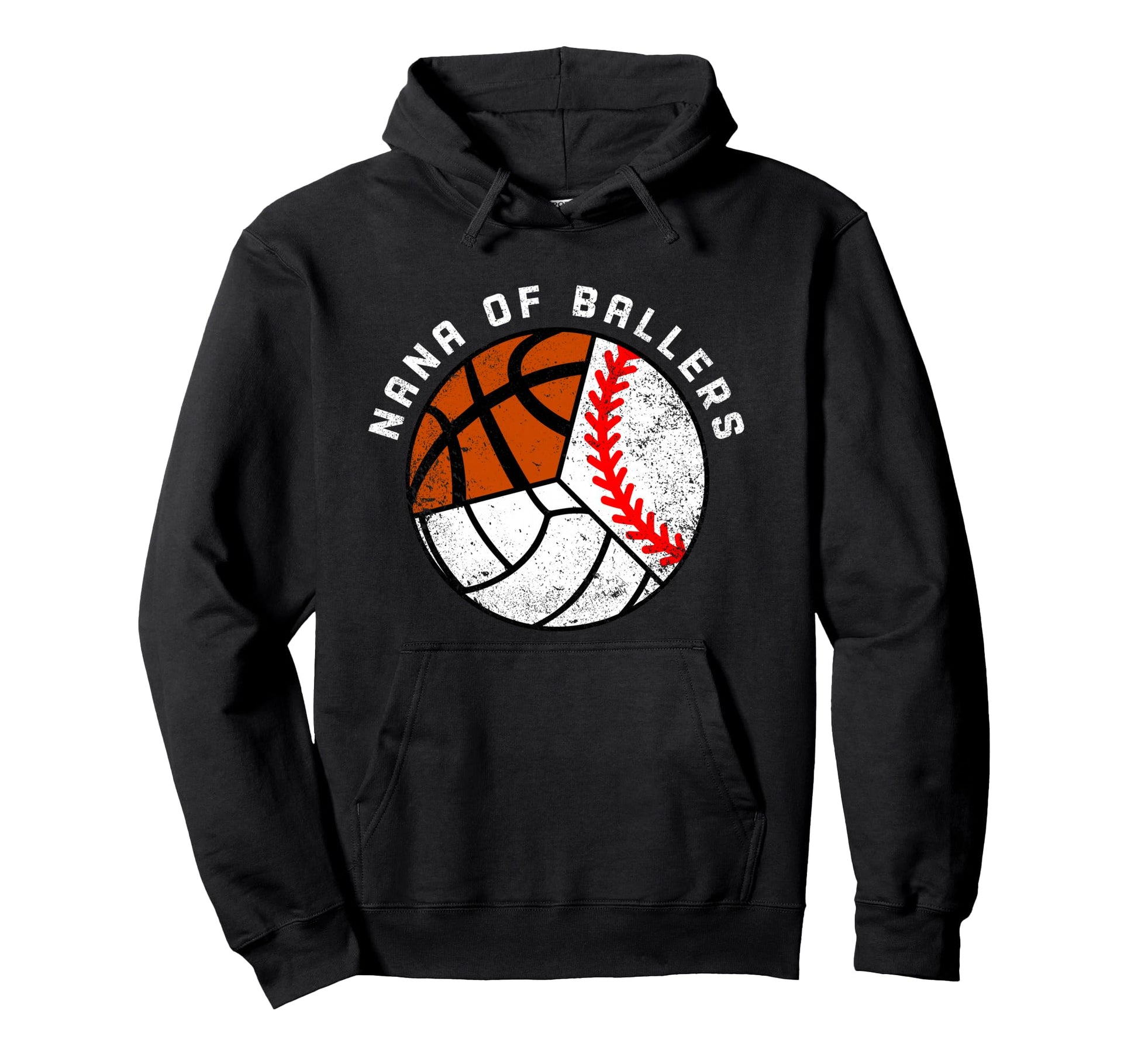 Nana Ballers Funny Baseball Volleyball Hoodie - Trendy Graphic Men Women - T-Shirt, Sweatshirt, Hoodie