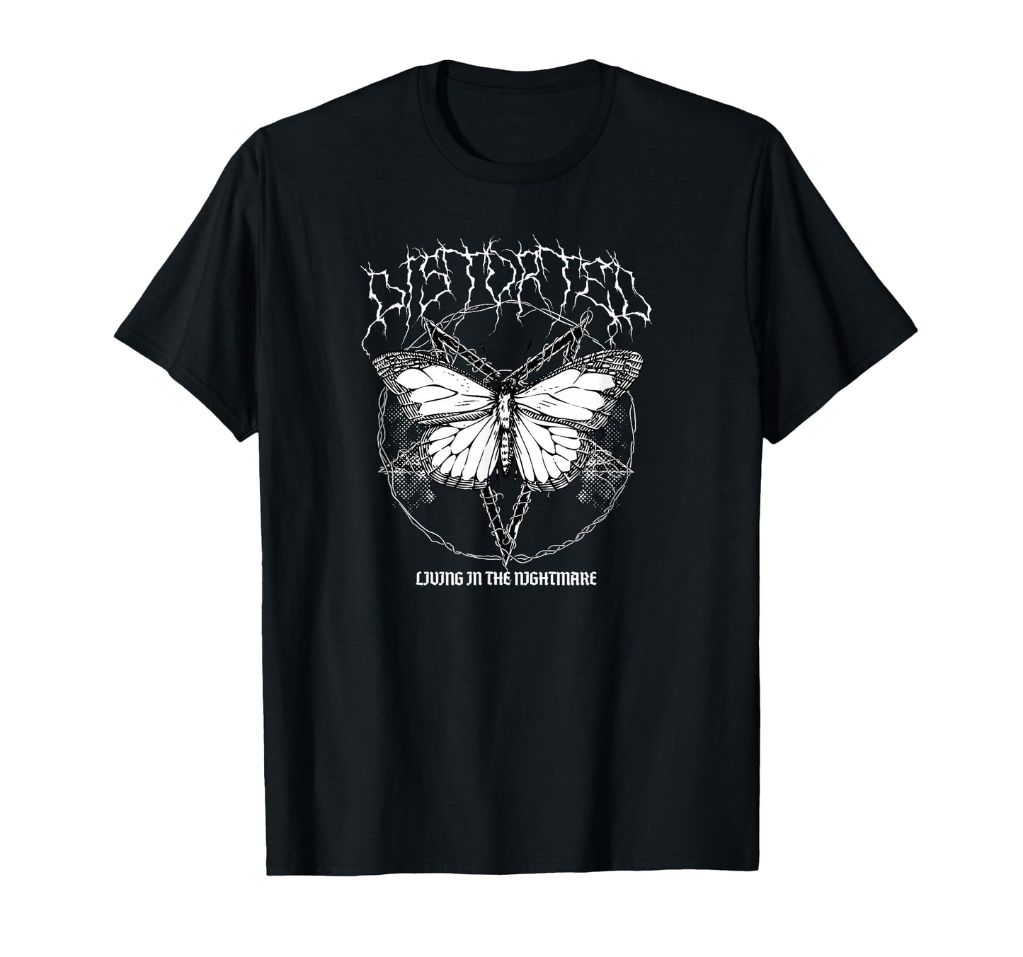 Butterfly Edgy Y2K Grunge Aesthetic T-Shirt - Custom Art Print Men Women - T-Shirt, Sweatshirt, Hoodie
