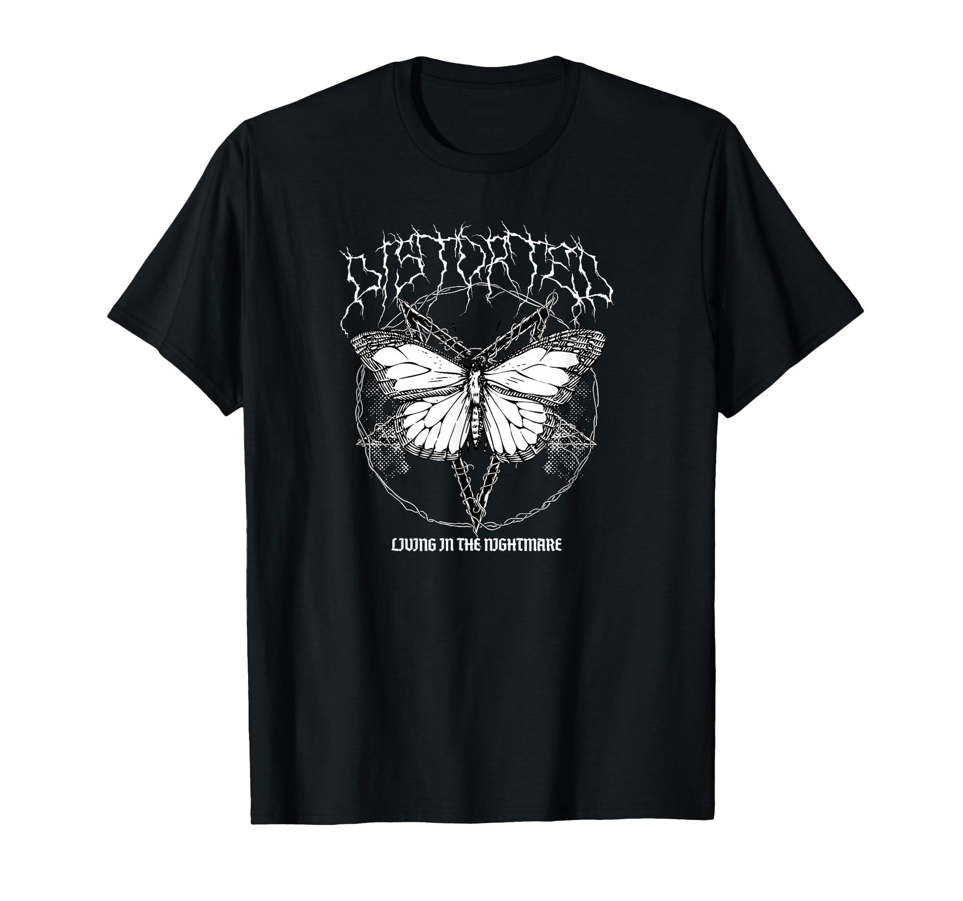Butterfly Edgy Y2K Grunge Aesthetic T-Shirt - Custom Art Print Men Women - T-Shirt, Sweatshirt, Hoodie