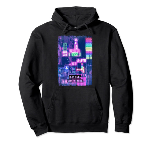 Tokyo Night Vaporwave Japan Street Art Hoodie - Minimalist Print Unisex - T-Shirt, Sweatshirt, Hoodie