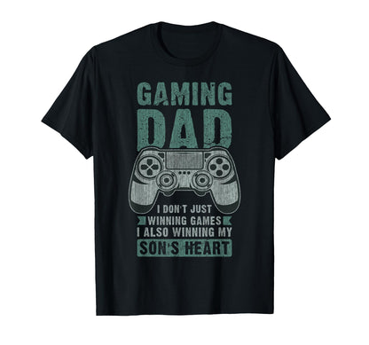Gaming Dad Father Son Fathers Day T-Shirt - Minimalist Print Men Women - T-Shirt, Sweatshirt, Hoodie