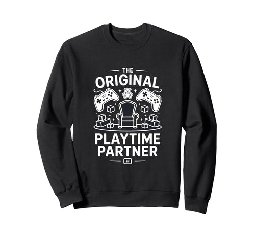 Original Playtime Partner Gaming Sweatshirt - Aesthetic Graphic Unisex - T-Shirt, Sweatshirt, Hoodie