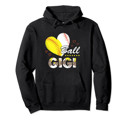 Gigi Both Baseball Softball Mothers Day Hoodie - Trendy Graphic for Adults - T-Shirt, Sweatshirt, Hoodie