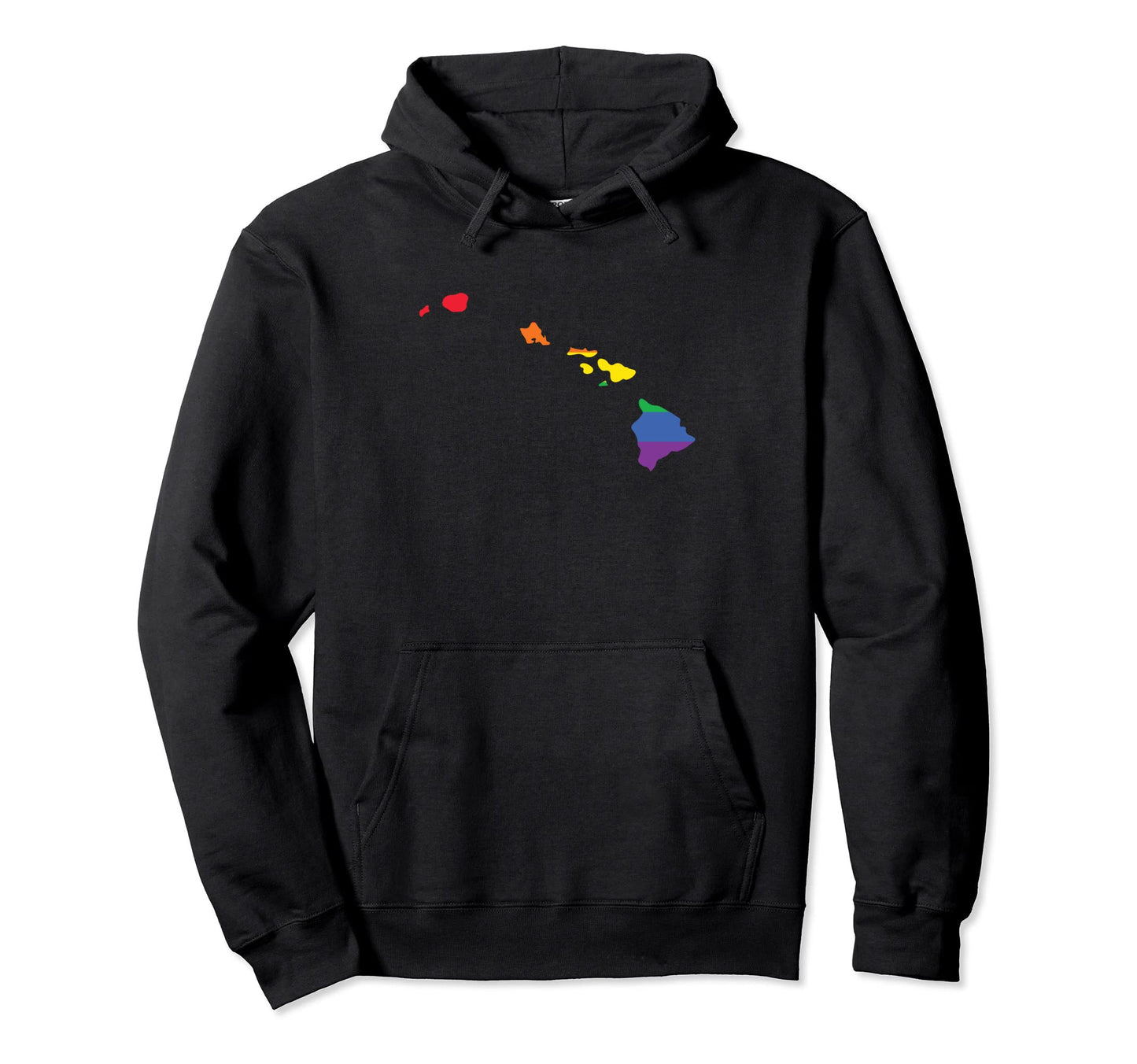 Hawaii Lgbtq Rainbow Flag Gay Pride Hoodie - Custom Art Print Unisex - T-Shirt, Sweatshirt, Hoodie