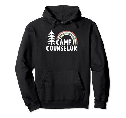 Summer Camp Counselor Pine Tree And Hoodie - Minimalist Print Men Women - T-Shirt, Sweatshirt, Hoodie