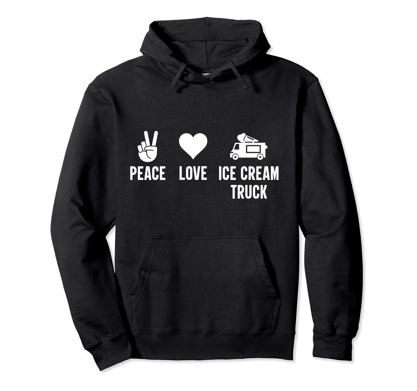 Peace Love Ice Cream Truck Sweatshirt - Aesthetic Graphic for Adults - T-Shirt, Sweatshirt, Hoodie