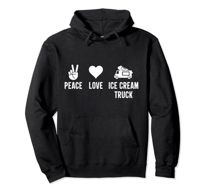 Peace Love Ice Cream Truck Sweatshirt - Aesthetic Graphic for Adults - T-Shirt, Sweatshirt, Hoodie
