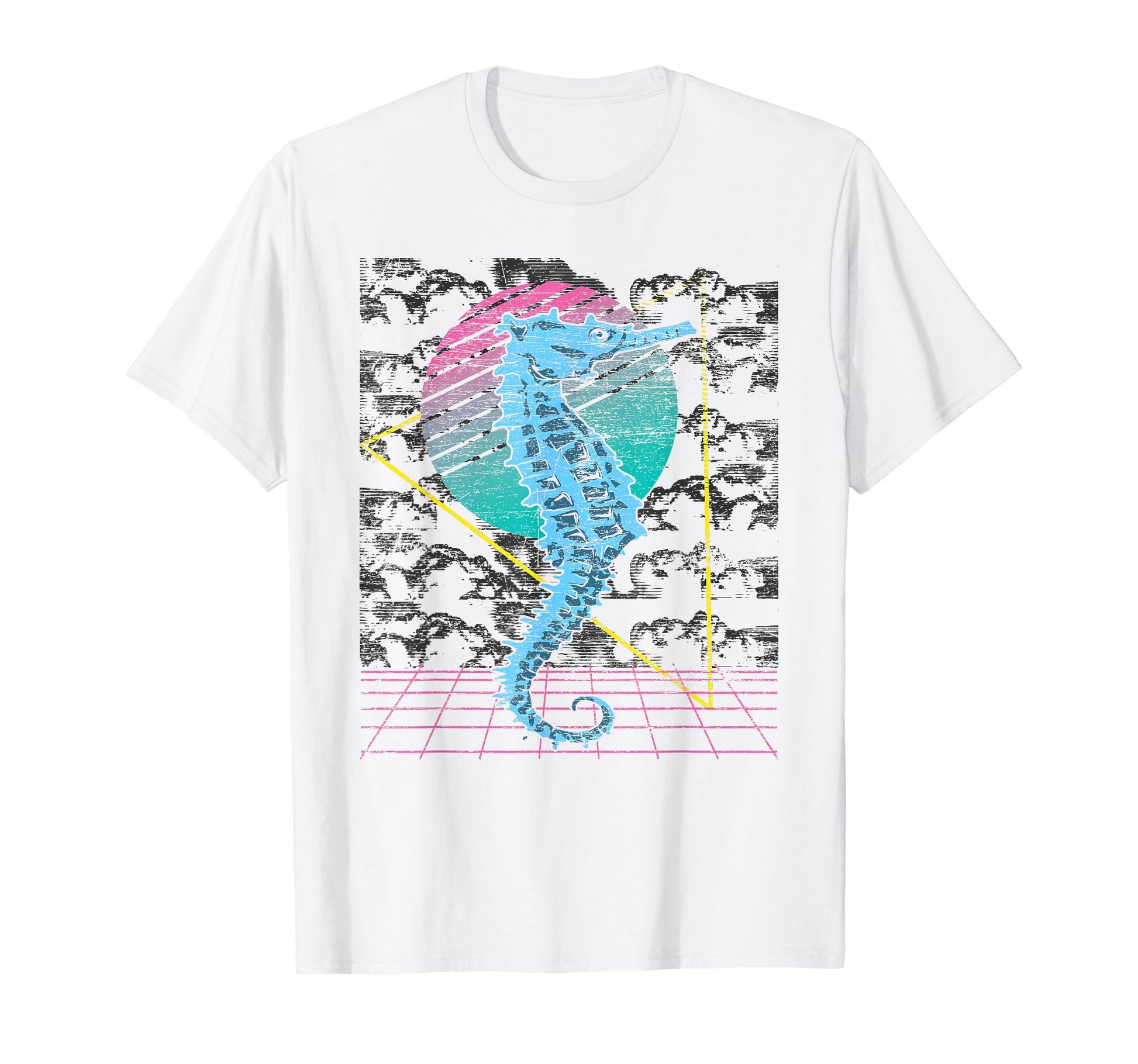 Vaporwave 80S Art Aesthetics Ocean T-Shirt - Custom Art Print Men Women - T-Shirt, Sweatshirt, Hoodie