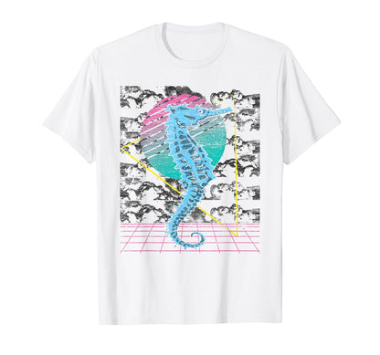 Vaporwave 80S Art Aesthetics Ocean T-Shirt - Custom Art Print Men Women - T-Shirt, Sweatshirt, Hoodie