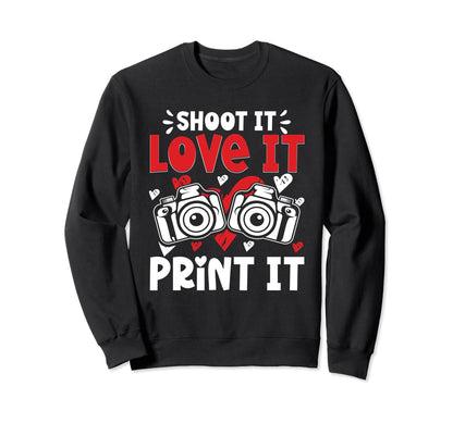 Photo Camera Photographer Flash Sweatshirt - Aesthetic Graphic Unisex - T-Shirt, Sweatshirt, Hoodie