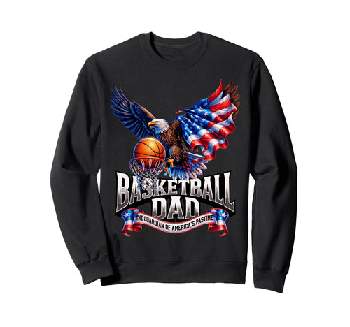 Basketball Dad American Flag Sweatshirt - Streetwear Style for Adults - T-Shirt, Sweatshirt, Hoodie
