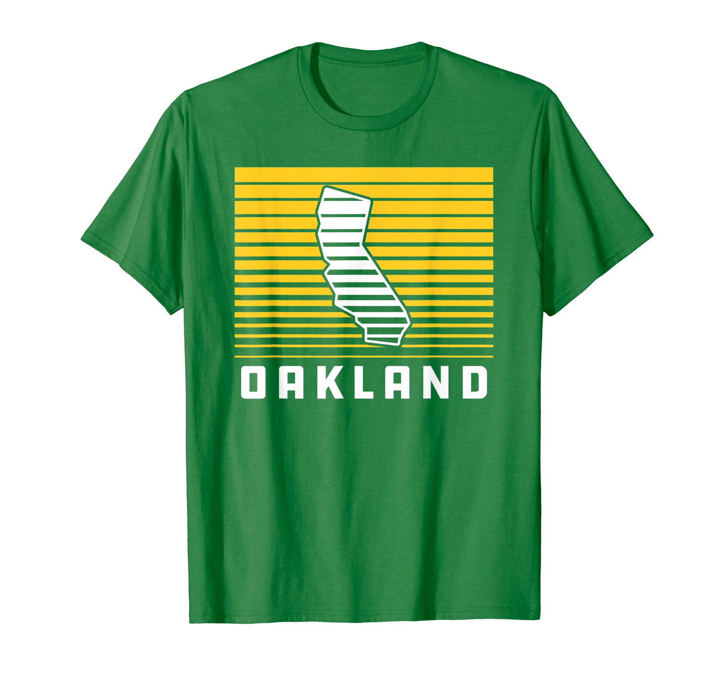 Oakland California Gradient Stripes T-Shirt - Novelty Apparel Men Women - T-Shirt, Sweatshirt, Hoodie