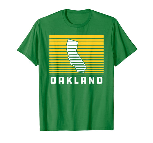 Oakland California Gradient Stripes T-Shirt - Novelty Apparel Men Women - T-Shirt, Sweatshirt, Hoodie