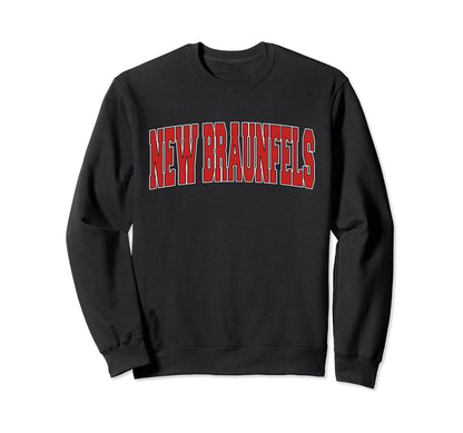 New Braunfels Tx Texas Varsity Usa Sweatshirt - Minimalist Print Men Women - T-Shirt, Sweatshirt, Hoodie