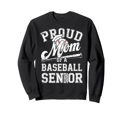 Proud Mom 2025 Senior Baseball Sweatshirt - Aesthetic Graphic for Adults - T-Shirt, Sweatshirt, Hoodie