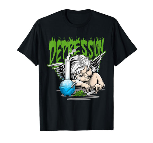 Depression Angel Aesthetic Edgy Streetwear T-Shirt - Graphic Print Unisex - T-Shirt, Sweatshirt, Hoodie