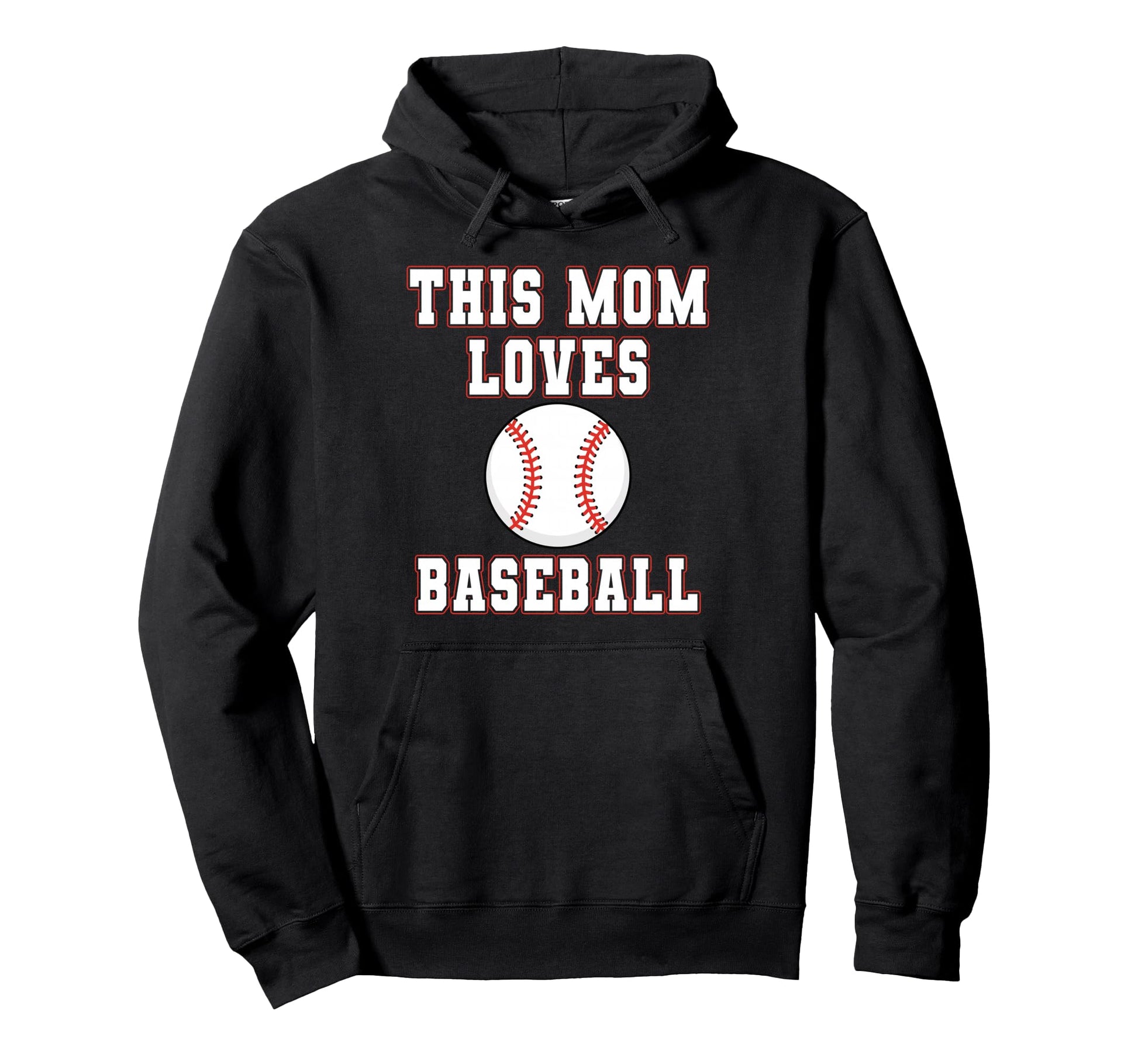 This Mom Loves Baseball Game Day Sports Hoodie - Novelty Apparel Men Women - T-Shirt, Sweatshirt, Hoodie