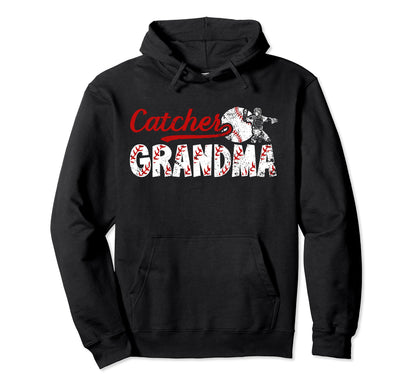 Proud Baseball Catcher Grandma Hoodie - Streetwear Style for Adults - T-Shirt, Sweatshirt, Hoodie