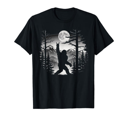 Bigfoot Rock Moon Forest Sasquatch T-Shirt - Streetwear Style Men Women - T-Shirt, Sweatshirt, Hoodie