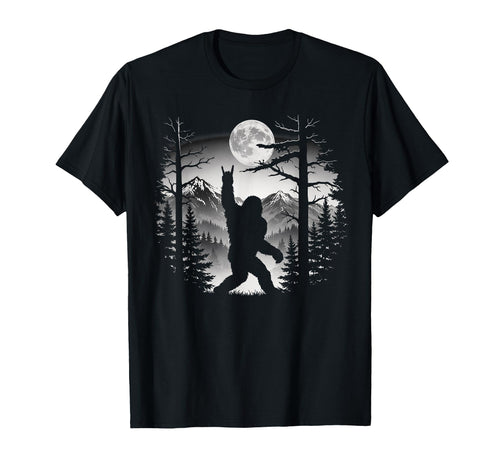Bigfoot Rock Moon Forest Sasquatch T-Shirt - Streetwear Style Men Women - T-Shirt, Sweatshirt, Hoodie