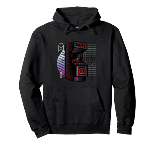 Synthwave Video Arcade Aesthetic Hoodie - Custom Art Print for Adults - T-Shirt, Sweatshirt, Hoodie