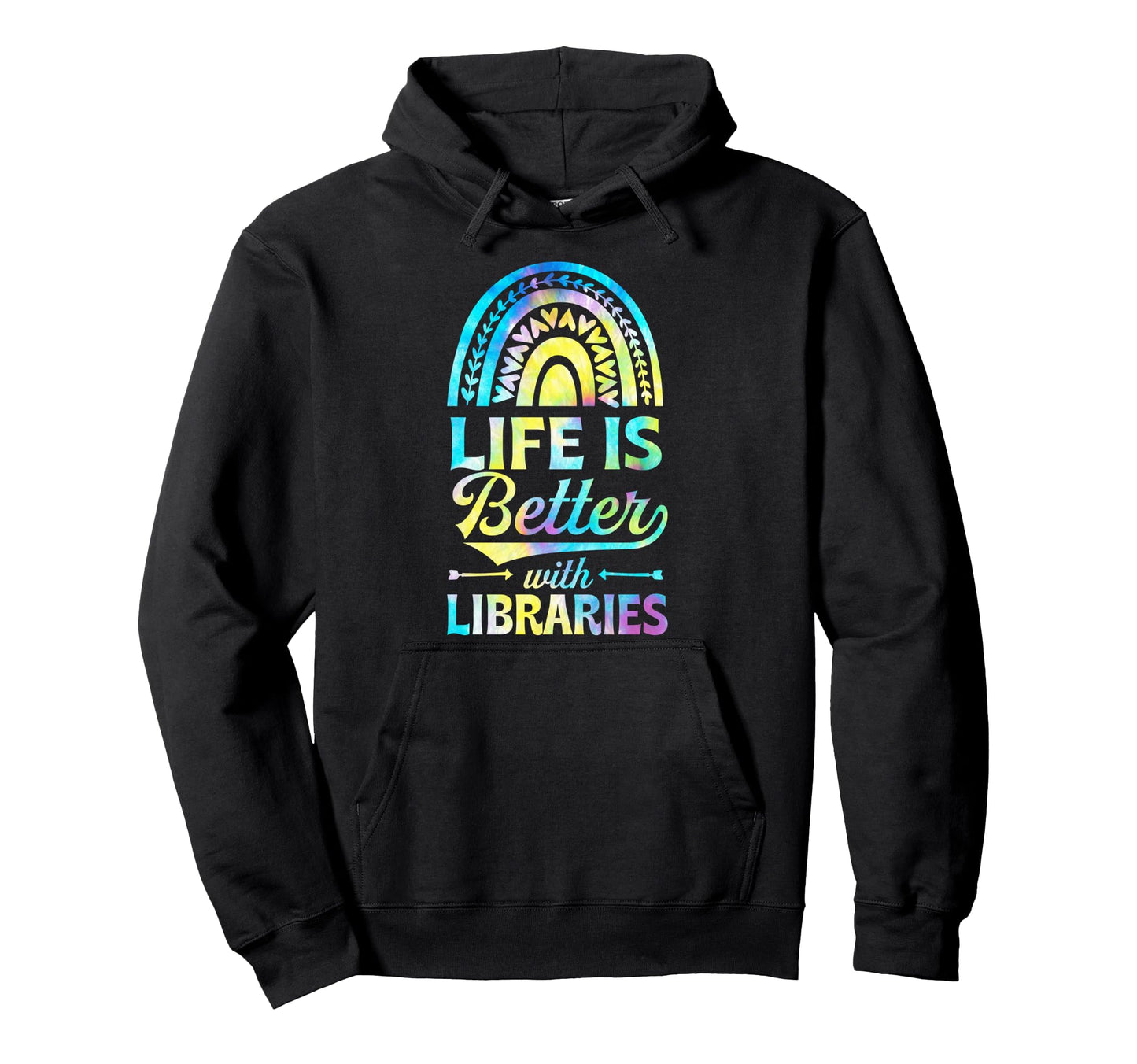 Life Is Better Libraries Bohemian Hoodie - Aesthetic Graphic Men Women - T-Shirt, Sweatshirt, Hoodie