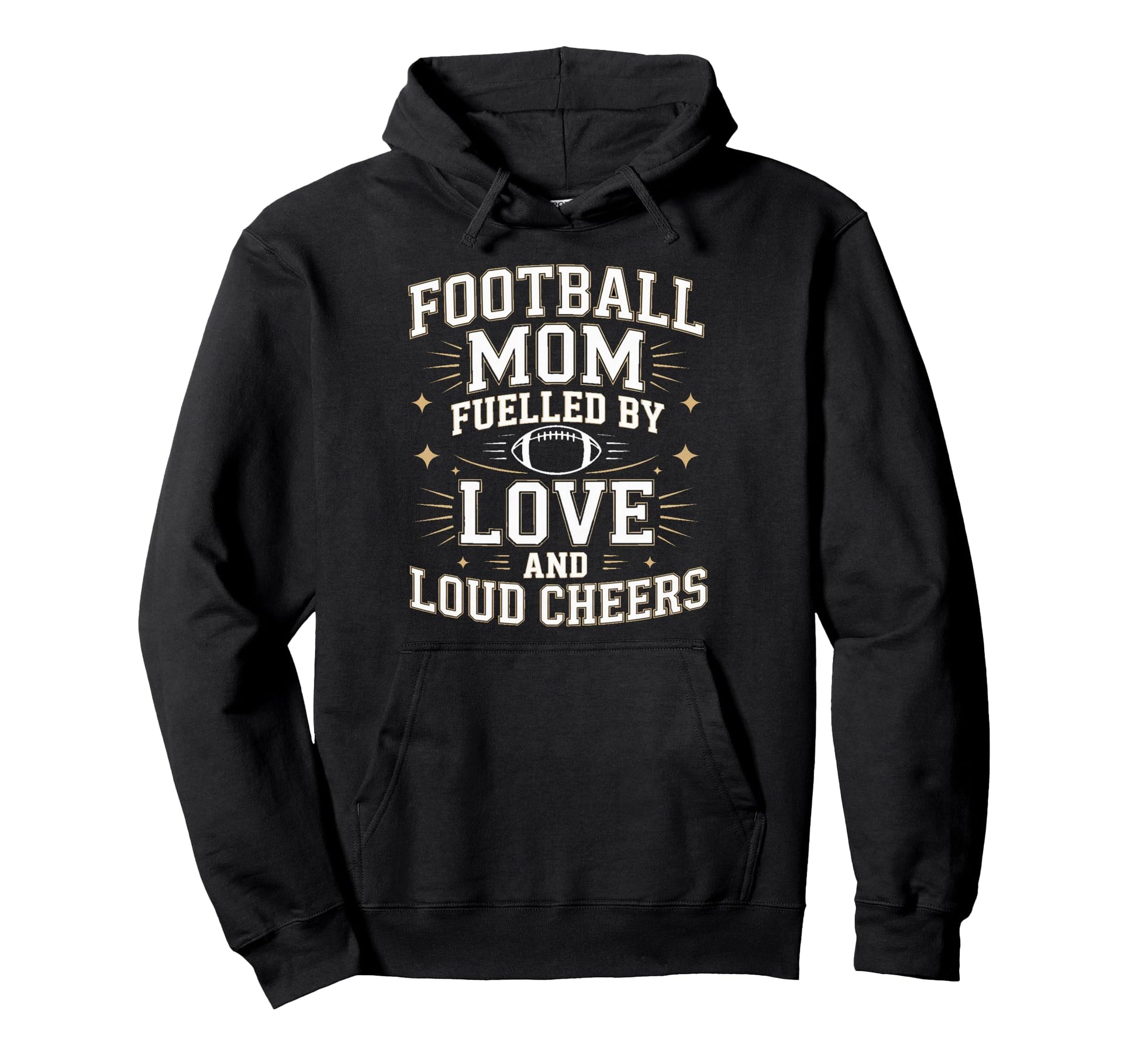 Football Mom Fuelled Love And Loud Cheers Hoodie - Graphic Print Men Women - T-Shirt, Sweatshirt, Hoodie