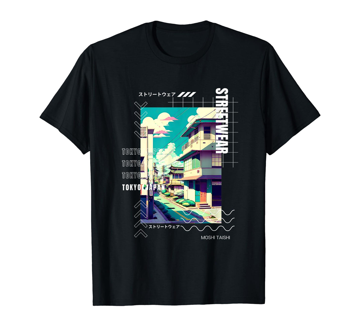 Lofi Tokyo Japanese Streetwear T-Shirt - Custom Art Print for Adults - T-Shirt, Sweatshirt, Hoodie