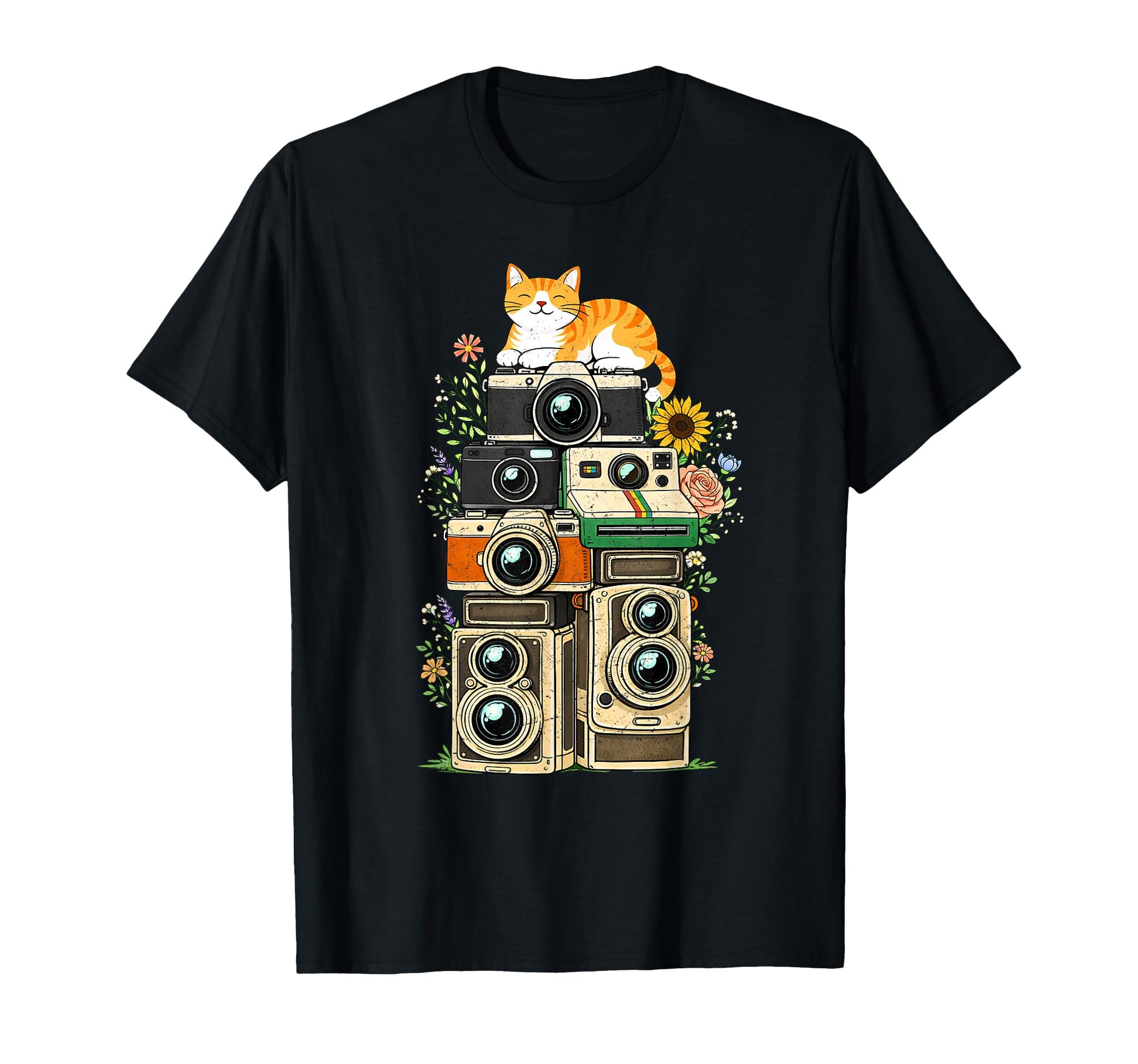 Cat Camera Photographer Photography T-Shirt - Casual Everyday Wear Unisex - T-Shirt, Sweatshirt, Hoodie