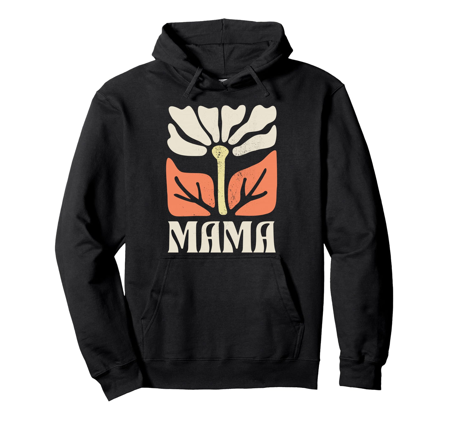 Mama Floral Hippie Boho Flower Hoodie - Minimalist Print for Adults - T-Shirt, Sweatshirt, Hoodie