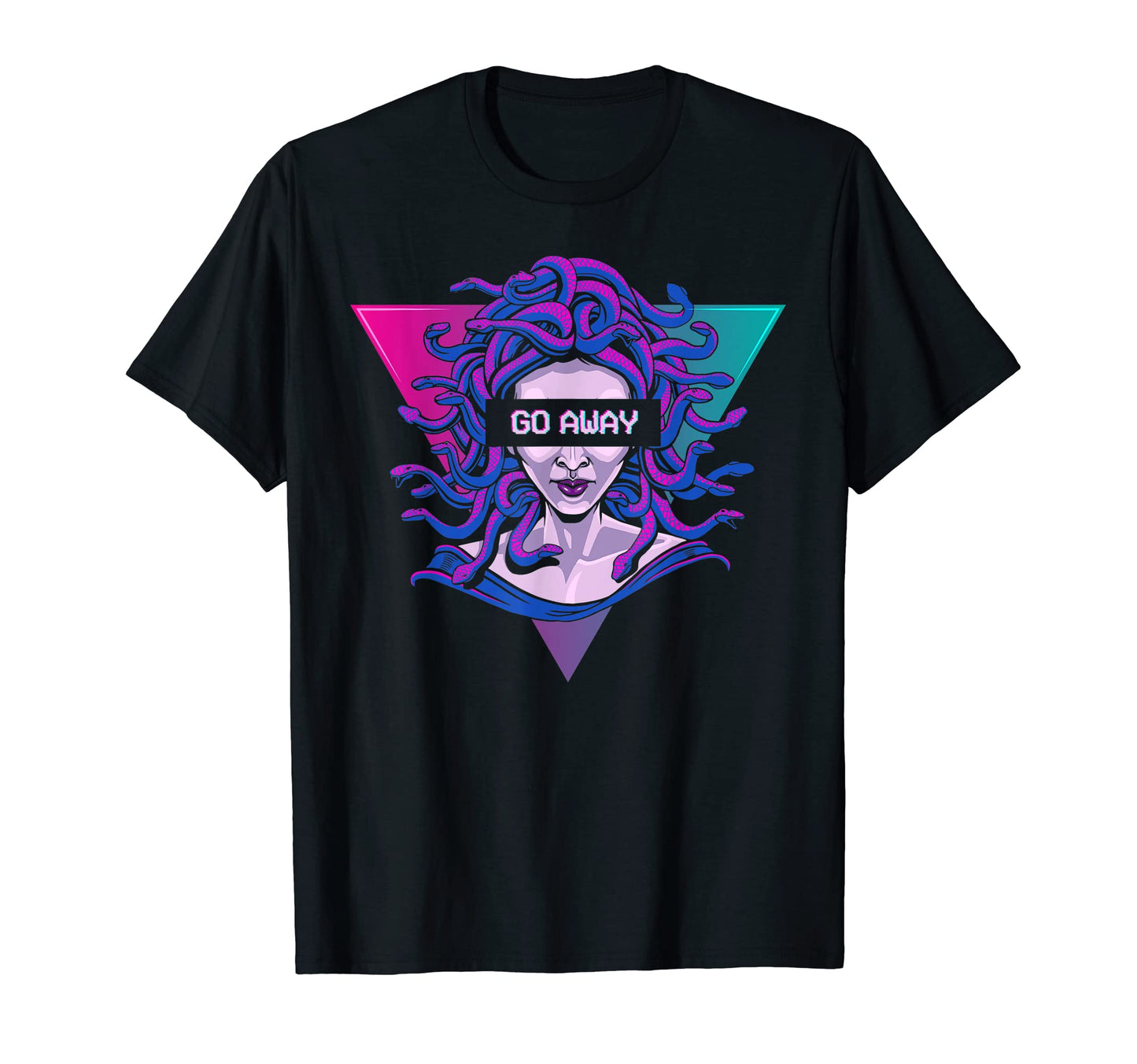 Aesthetic Medusa Snake Head Go Away T-Shirt - Minimalist Print for Adults - T-Shirt, Sweatshirt, Hoodie