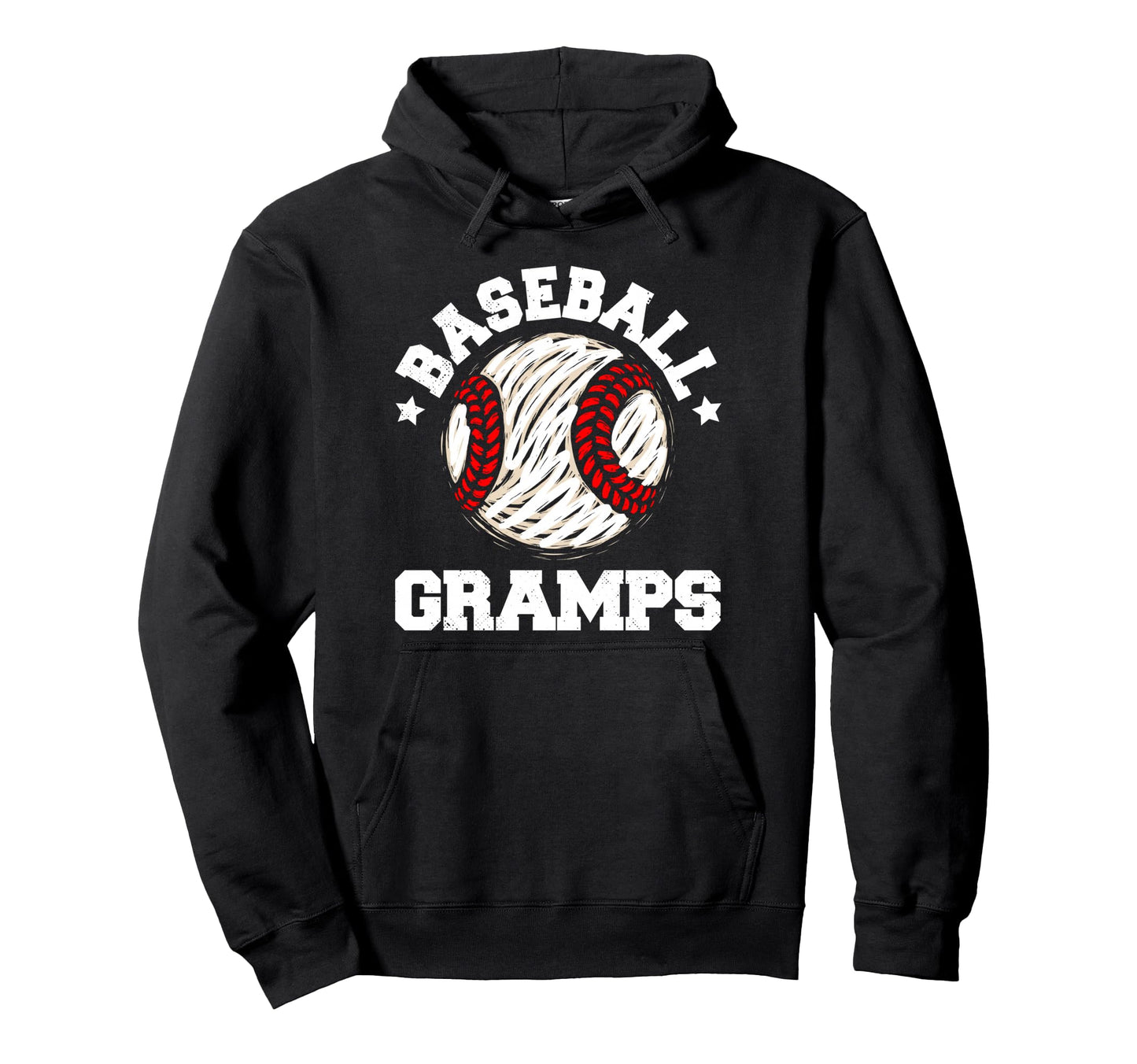 Baseball Gramps Distressed Funny Grandpa Hoodie - Trendy Graphic Men Women - T-Shirt, Sweatshirt, Hoodie