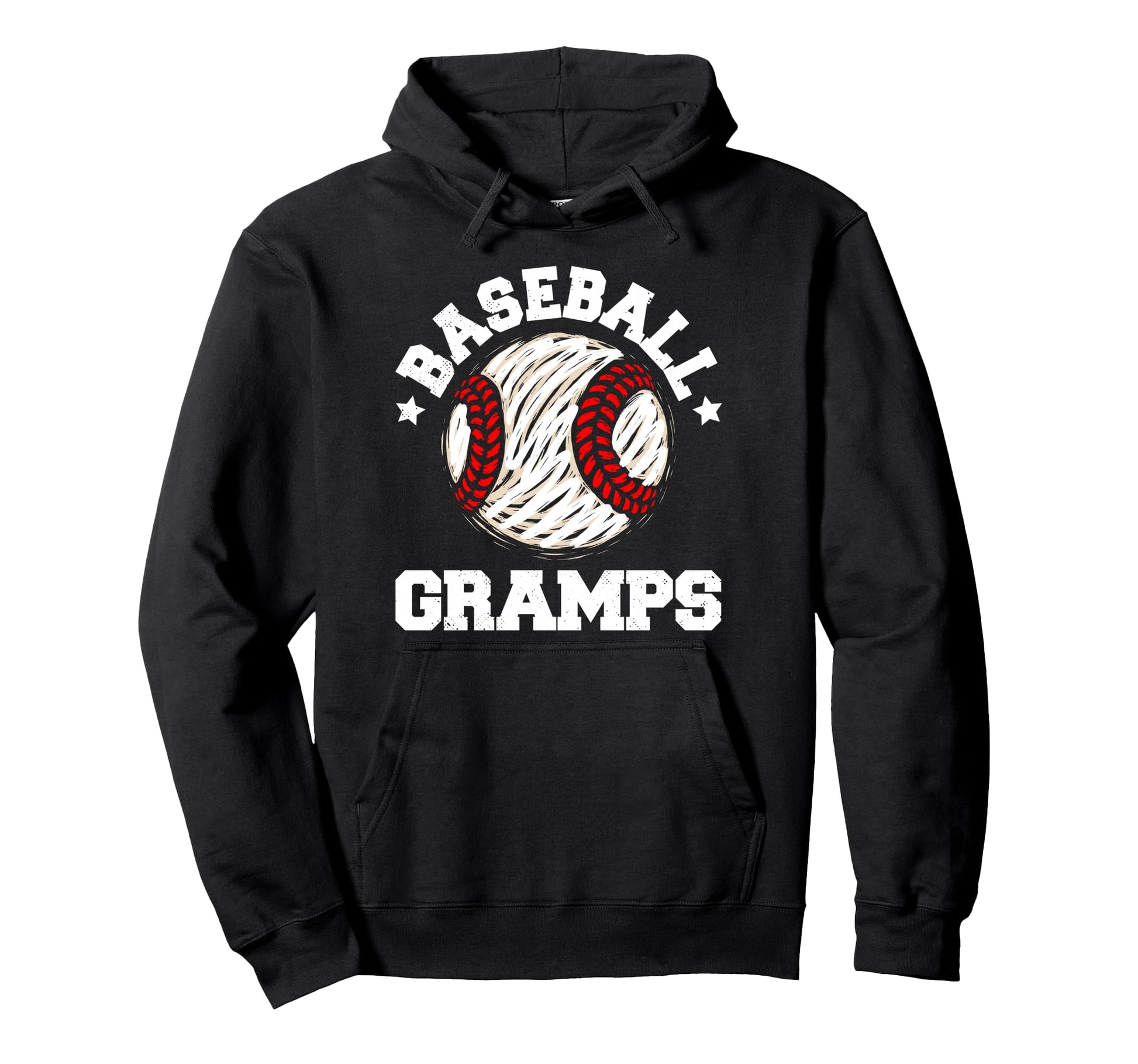 Baseball Gramps Distressed Funny Grandpa Hoodie - Trendy Graphic Men Women - T-Shirt, Sweatshirt, Hoodie