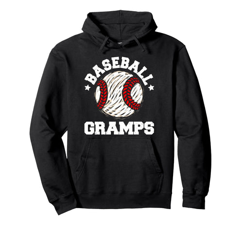 Baseball Gramps Distressed Funny Grandpa Hoodie - Trendy Graphic Men Women - T-Shirt, Sweatshirt, Hoodie