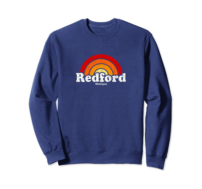 Redford Michigan Mi 70S Rainbow Sweatshirt - Custom Art Print Unisex - T-Shirt, Sweatshirt, Hoodie