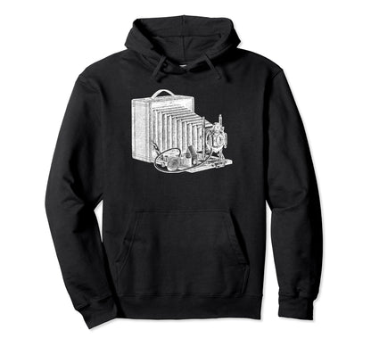 Old Time Camera Turn Century Flash Hoodie - Aesthetic Graphic for Adults - T-Shirt, Sweatshirt, Hoodie